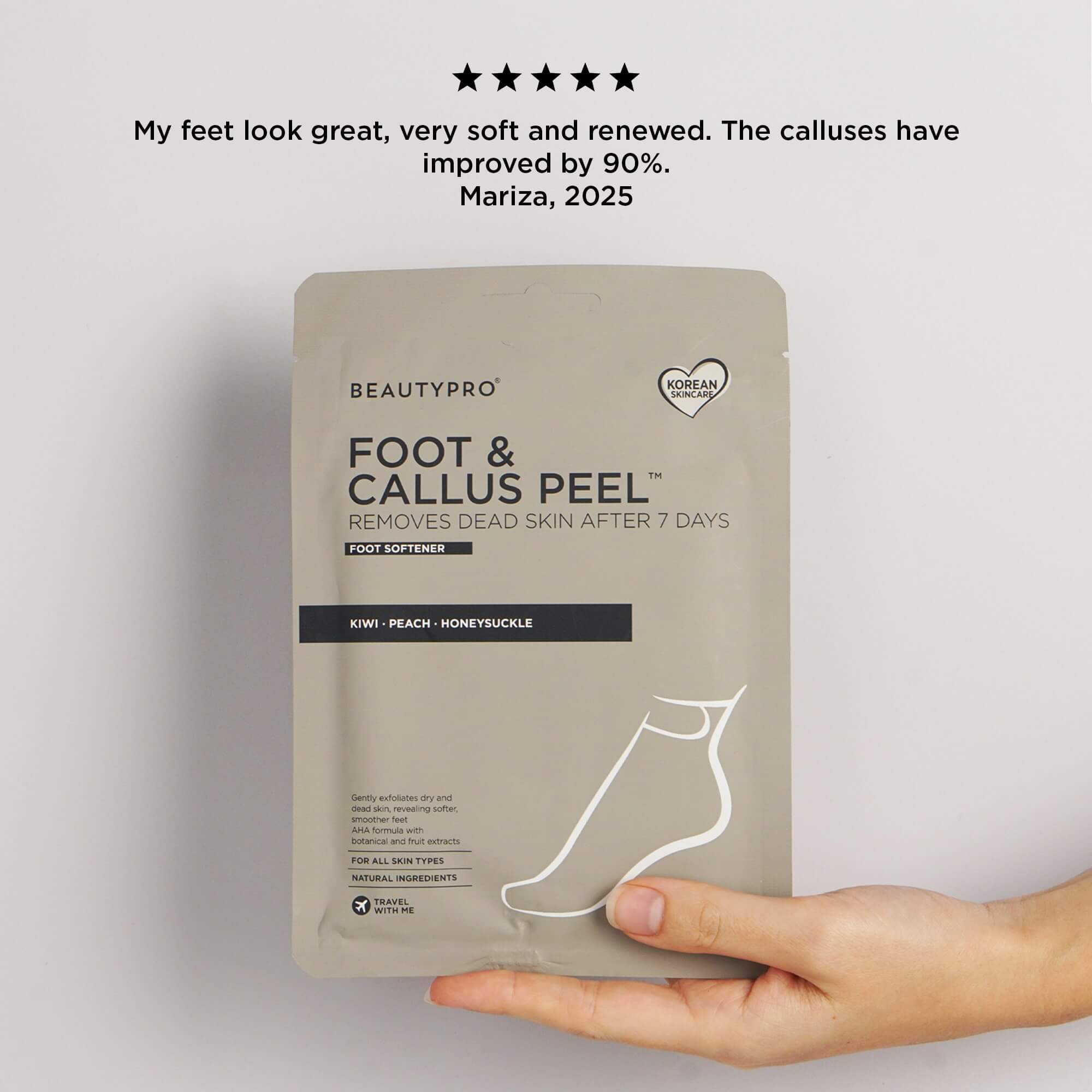 BEAUTYPRO – wholesale Foot mask – FOOT & CALLUS PEEL with over 16 Botanical & Fruit extracts5