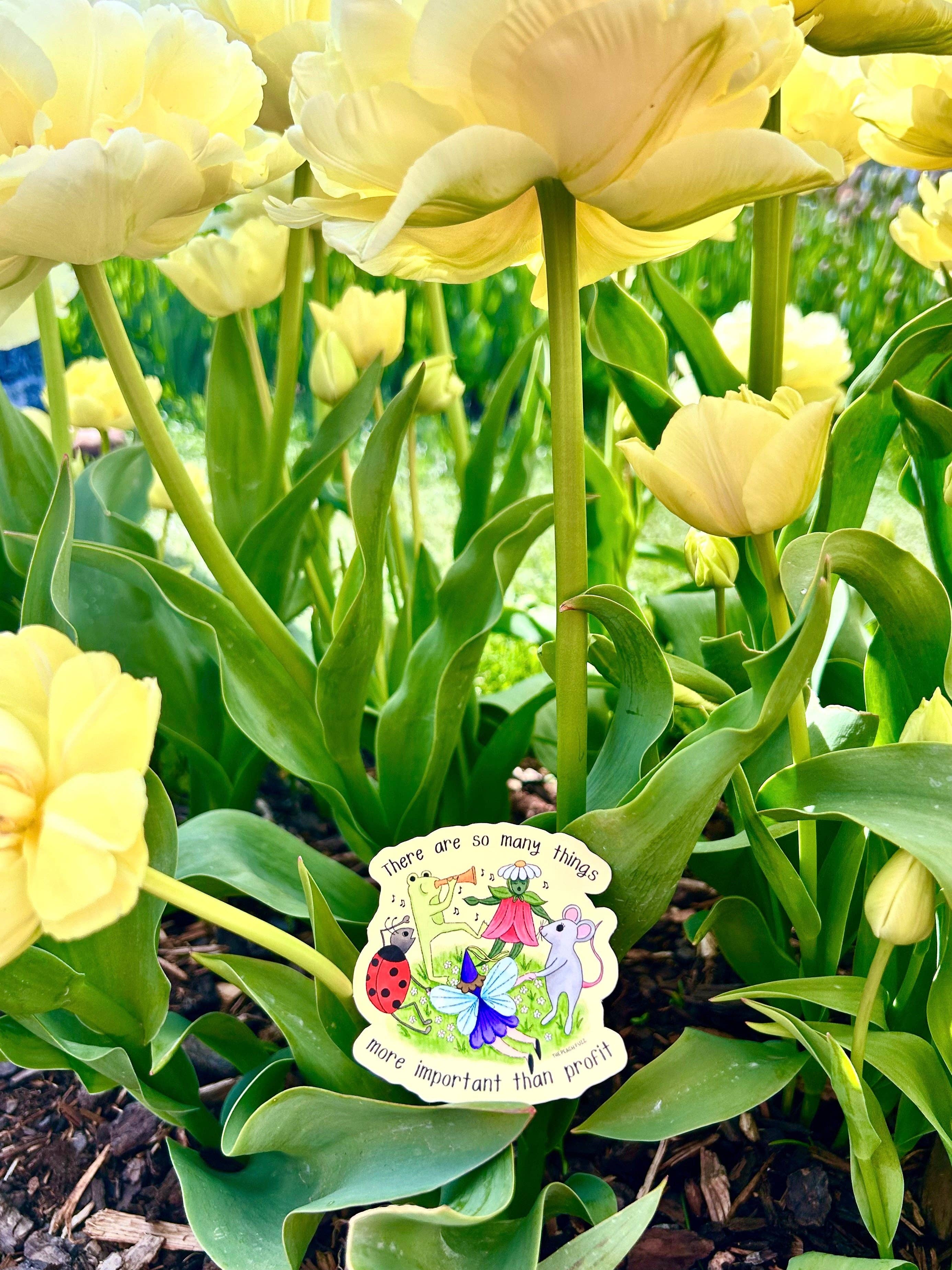 The Peach Fuzz - Wholesale Sticker - More Important Than Profits Sticker1