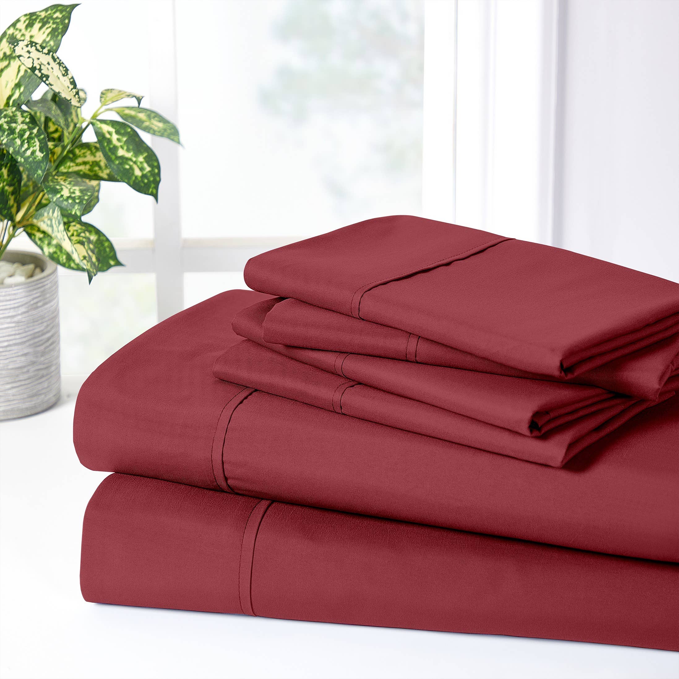 Bed Bath Fashions - Wholesale Sheet Set - Bibb Home 2000 Count 6-Piece Bamboo Sheet Set with Suregrip36