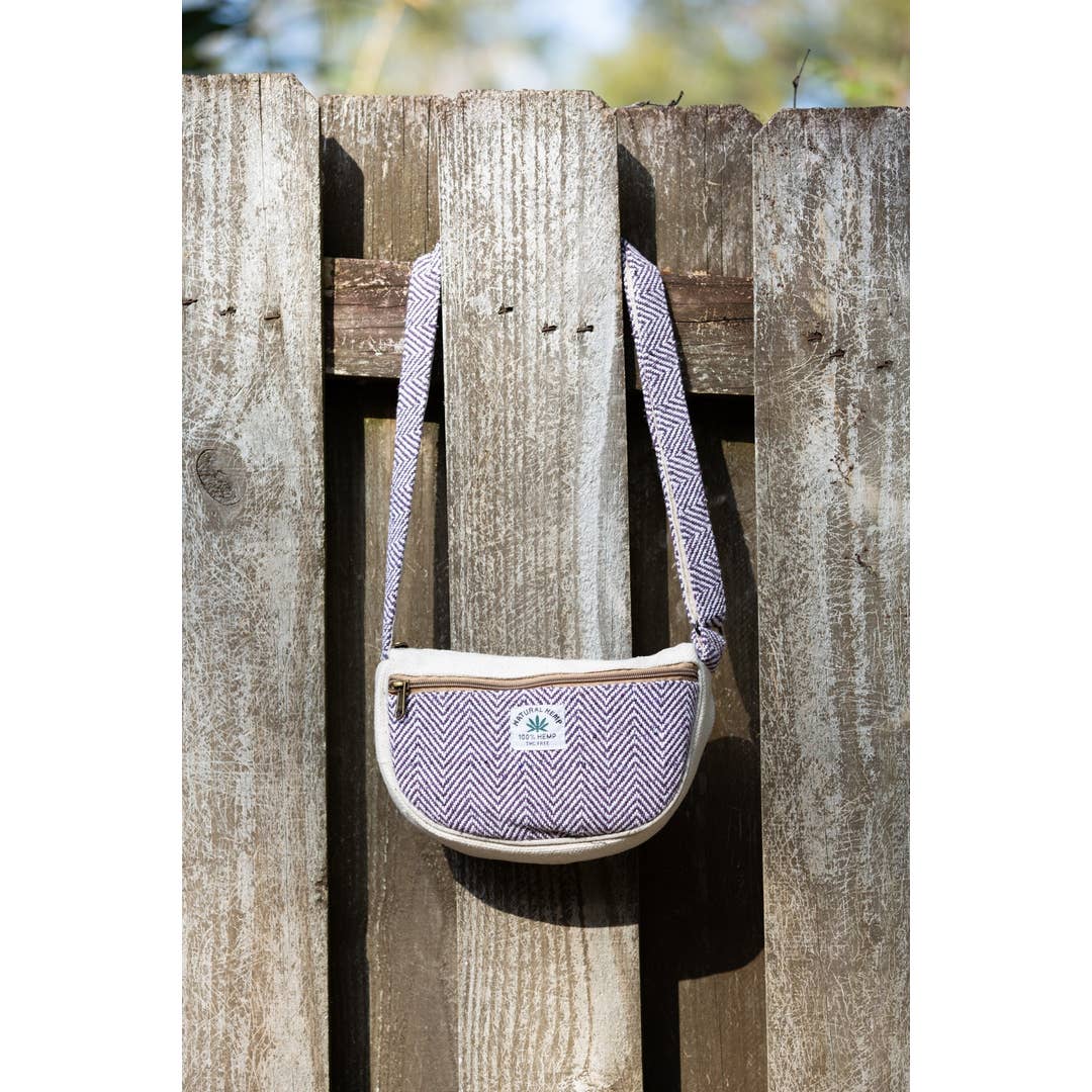 Boho Chevron Crossbody Hemp Bag for wholesale by Sacred Threads