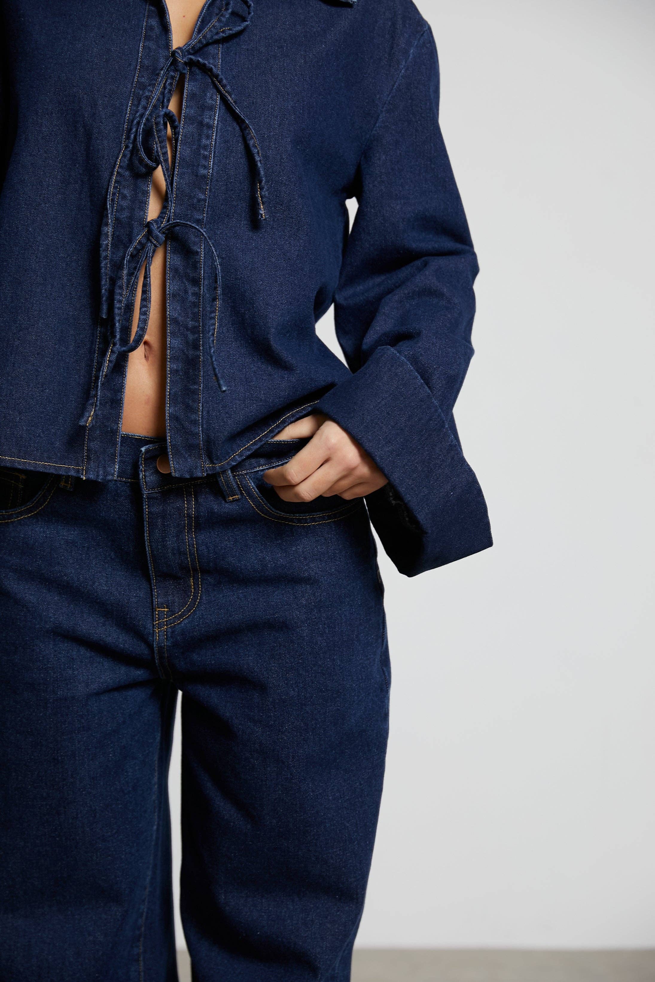 MEYME - Venta al por mayor Camisa con botones - Mujer - Camisa Denim Rina3