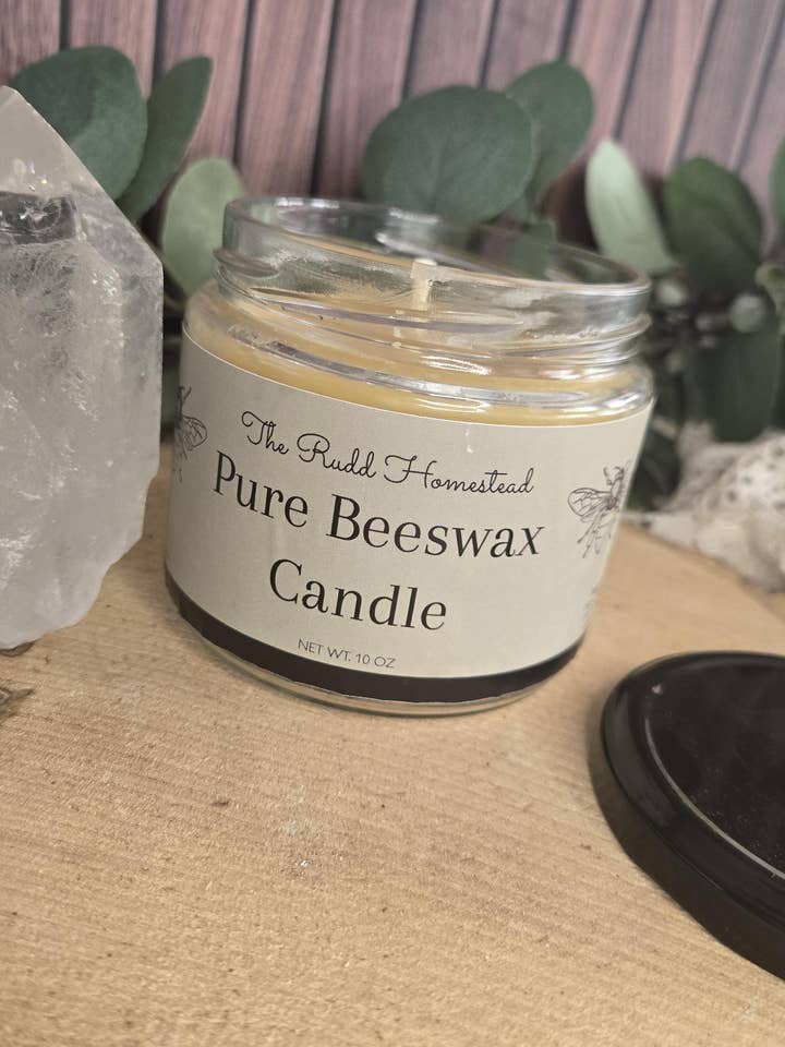 Pure Beeswax Candles for wholesale by The Rudd Homestead LLC
