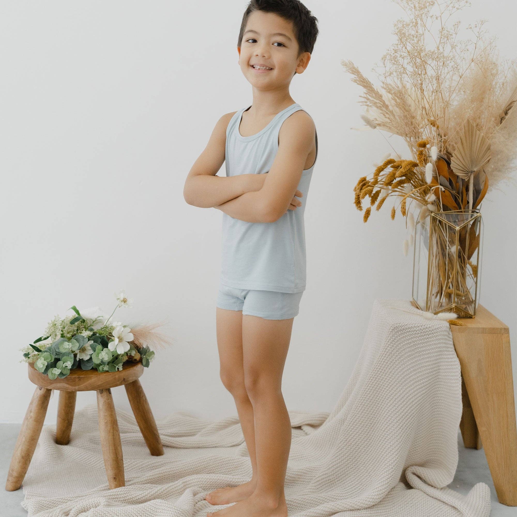 Just Peachy – wholesale Underwear – Child – 2 Pack Boxer Briefs - Blue/Blue Skylar0