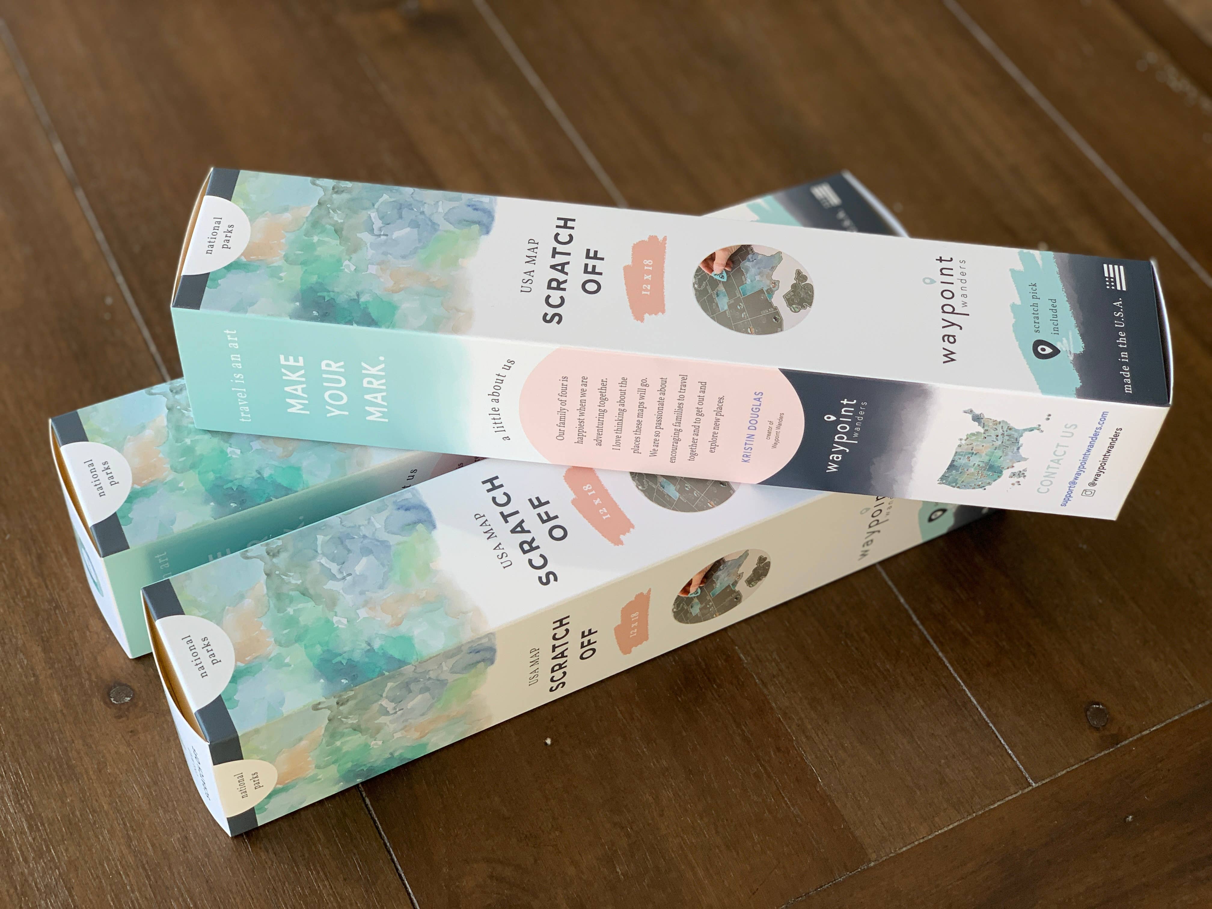 Waypoint Wanders - Wholesale Map - 63 National Parks US Scratch Off Map3