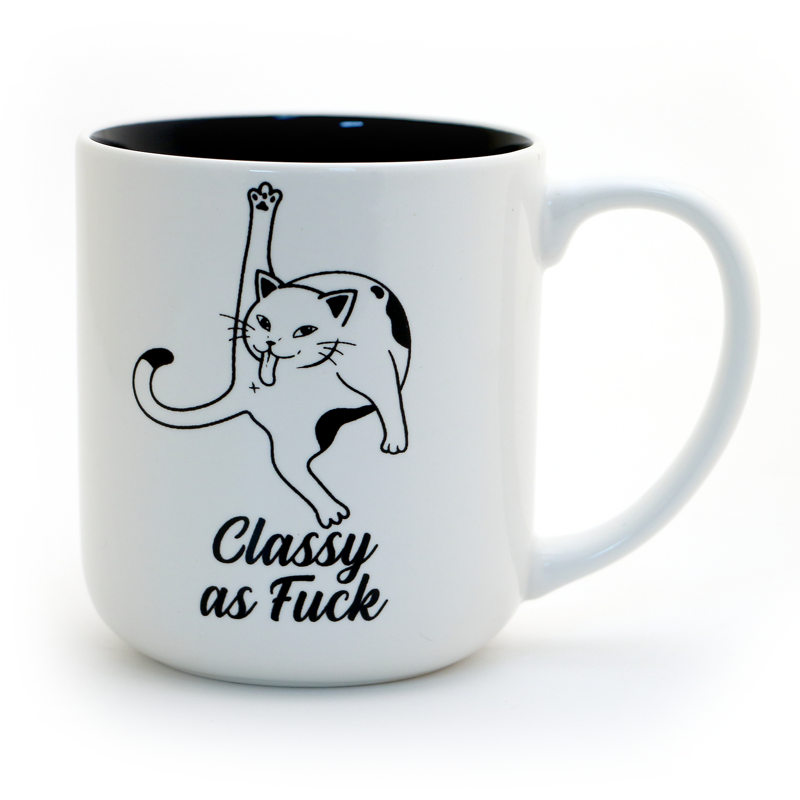 Lenny Mud - Vente Tasse à café - Mug Classy Cat - Mature Language - Mug amusant pour chat3