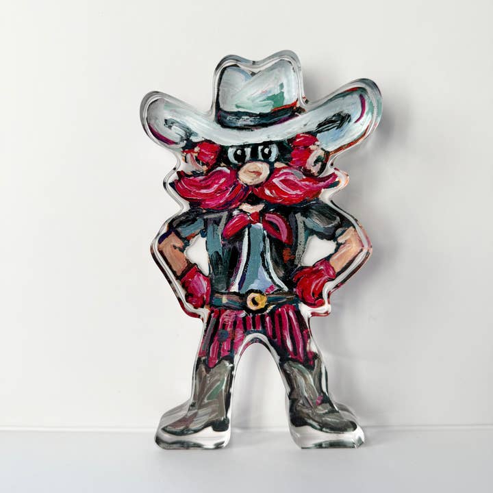 Chelsea McShane Art - Wholesale Decorative Tabletop Object - "Raid & Rally" acrylic