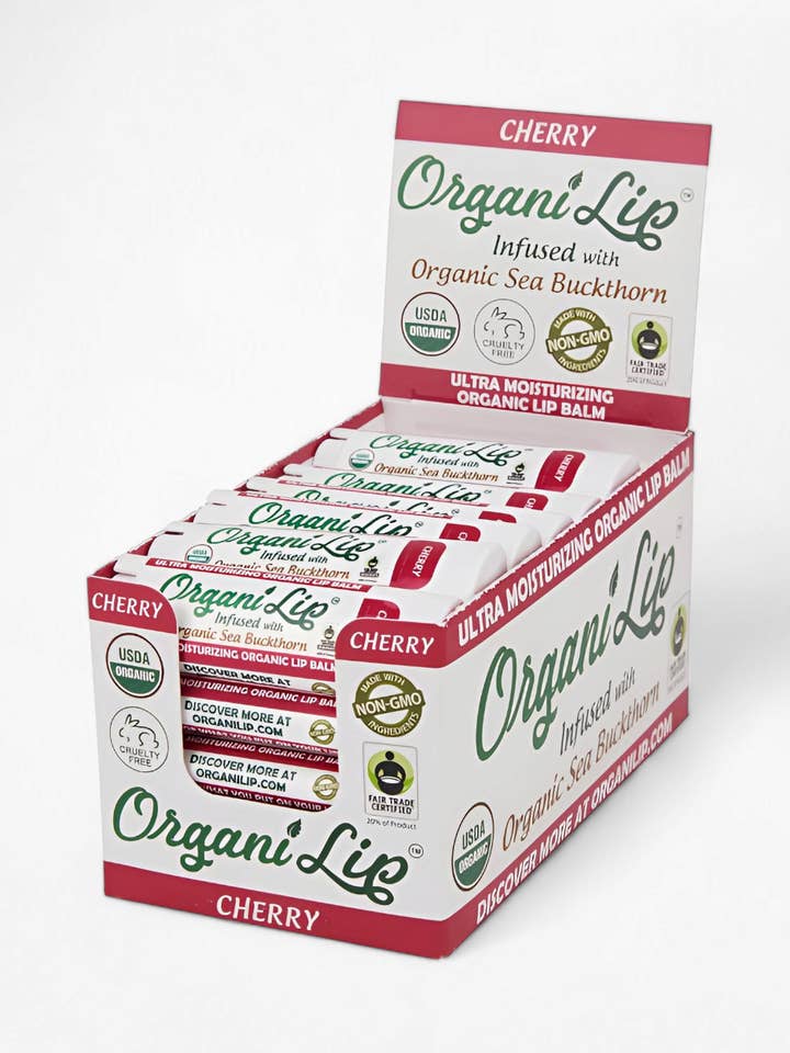 OrganiLip Lip Balm, 30 Count Cherry for wholesale by OrganiLip