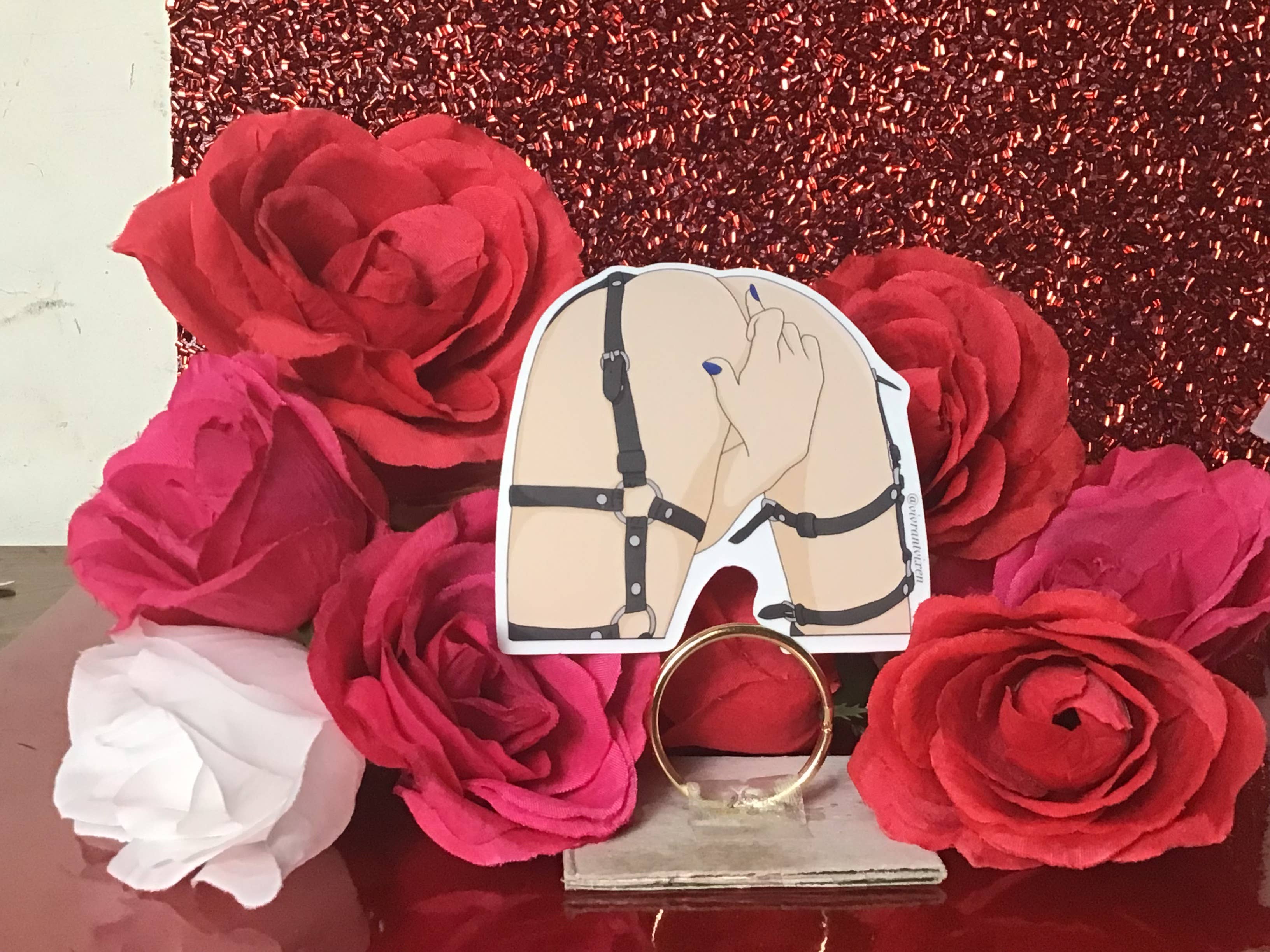 Vivrant Vixen - Wholesale Sticker - BDSM bondage Die Cut Vinyl Sticker, Sex Positive Art2