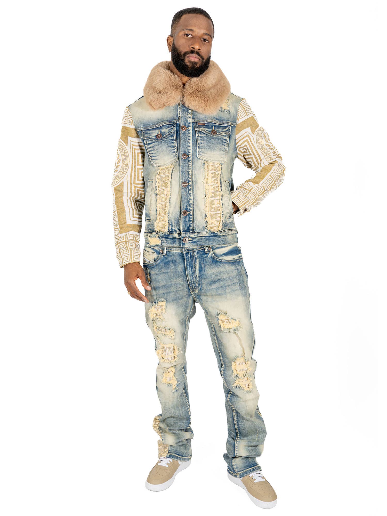 M1054 Sartoni Denim Sets - Dirt  for wholesale on Faire1