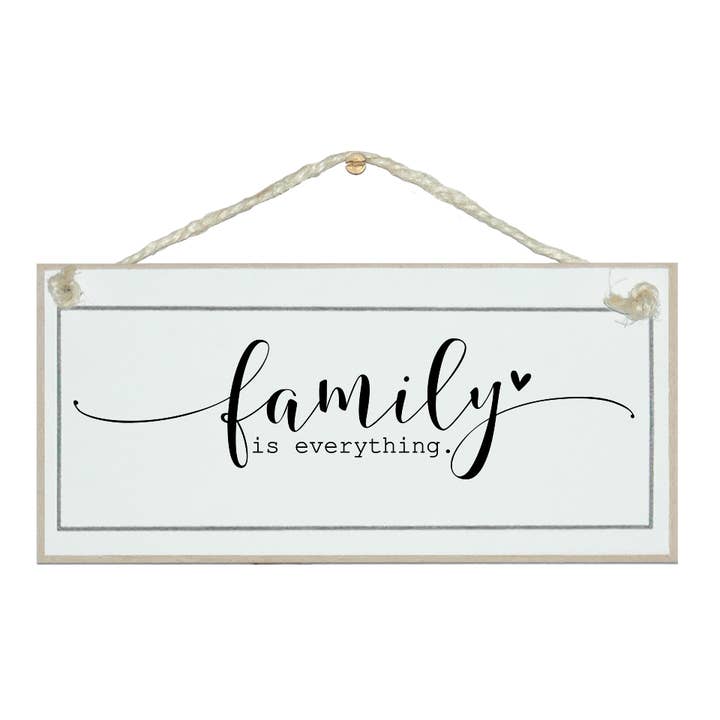 Familie er alt, hvirvel stil. Hjem Skilte for engroshandel hos Crafty Clara