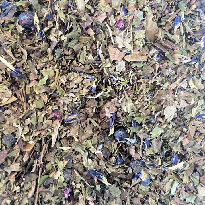 Blues Berry Loose Leaf Tea for wholesale by Tootsie's Tea