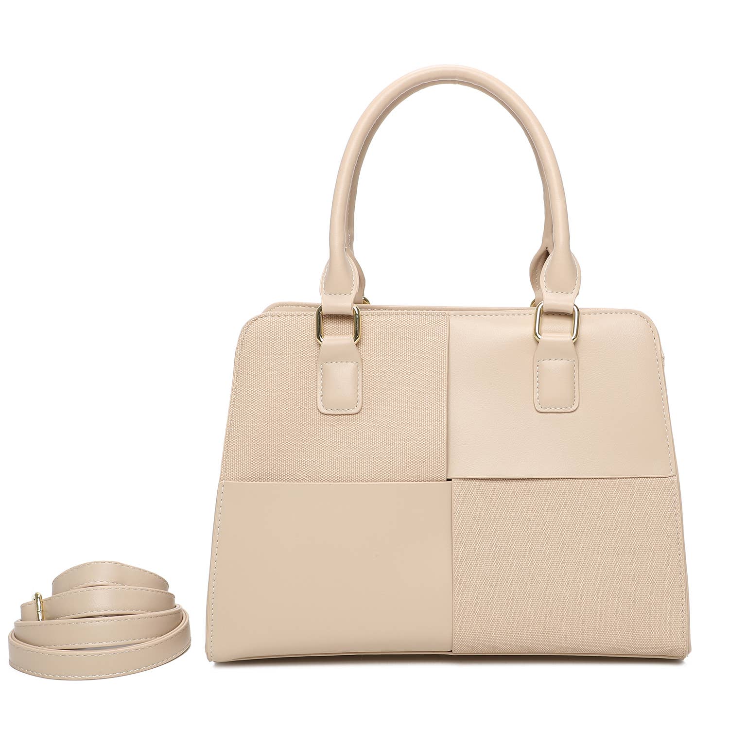 INES DELAURE – wholesale Väska med handtag – Dam – Handväska med dubbla material, perfekt för sommaren6