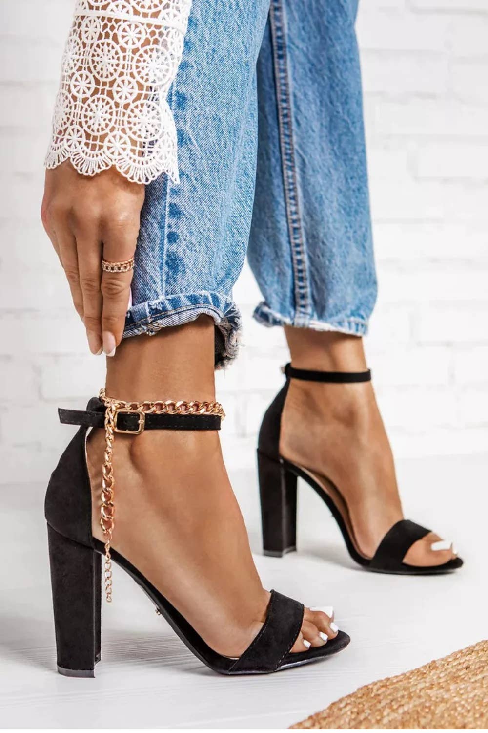 No Doubt Shoes - Wholesale High heels – Women’s - Barely There Strappy Block Heels