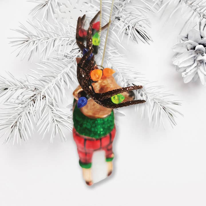 OrnamentallyYou - Wholesale Ornament - Festive Reindeer Glass Christmas Ornament Figurine4