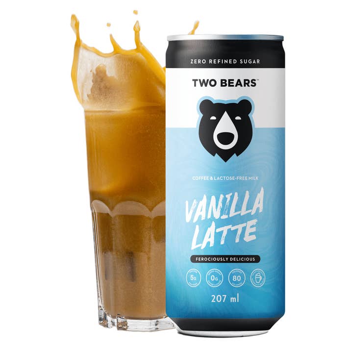 Two Bears - Wholesale Iced Coffee/Cold Brew - Lactose-Free Dairy Vanilla Latte (207 ml)1