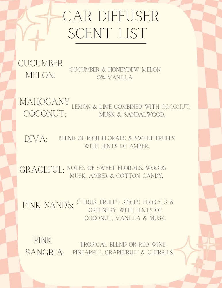 P&PD Wholesale - Wholesale Car Freshener - Women's - Pink Sangria Car Diffuser1