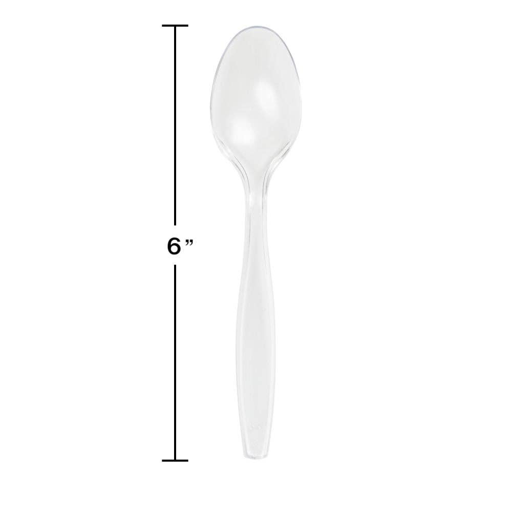 Bulk Party Decor - Wholesale Disposable Spoon - Bulk Clear Plastic Spoons (288 per Case)3