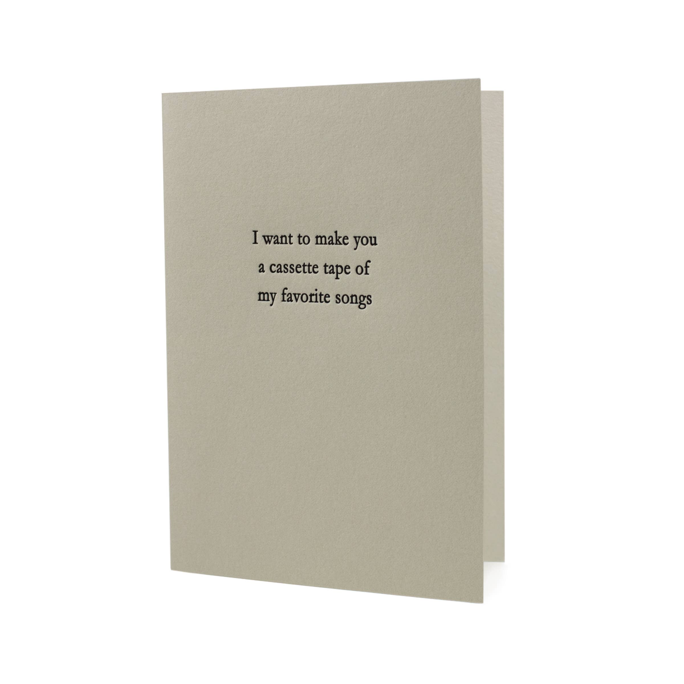 Hat Wig Glove Co. - Wholesale Love Card - Make You a Cassette Tape Letterpress Card