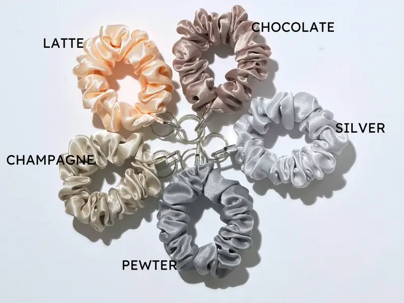 Blush Pop Creations - Wholesale Keychain - Women's - SCRUNCHIE WRISTLET KEYCHAIN - Choose Your Favourite Colors0