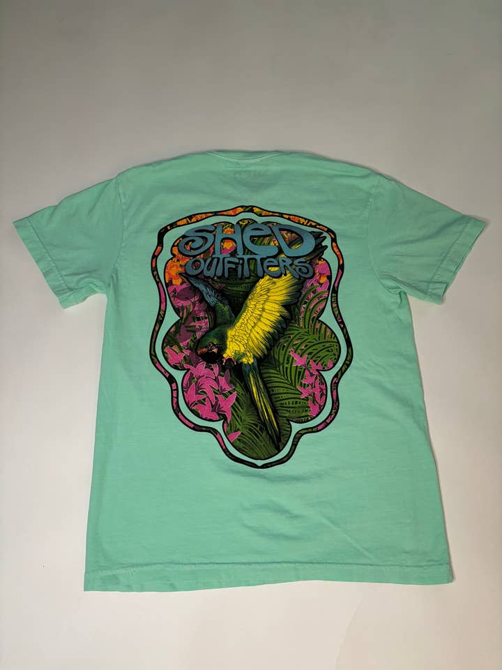 Macaw Short Sleeve Tee for wholesale by Shed Outfitters
