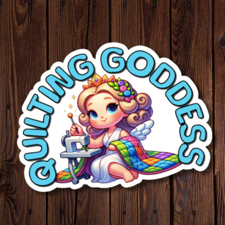 Quilting Goddess - Cartoon for wholesale by Roxanne Johnston Designs