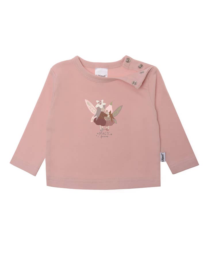 Long-sleeve shirt in rose with magical fairy print for wholesale by Liliput