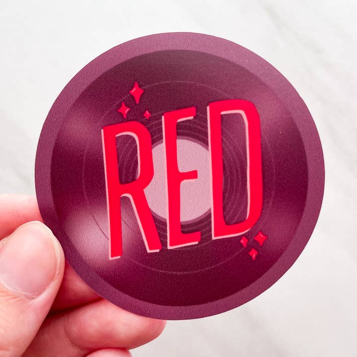 Autocollant vinyle rouge | Autocollant inspiré de Taylor Swift pour la vente par Sundae Sisters Co