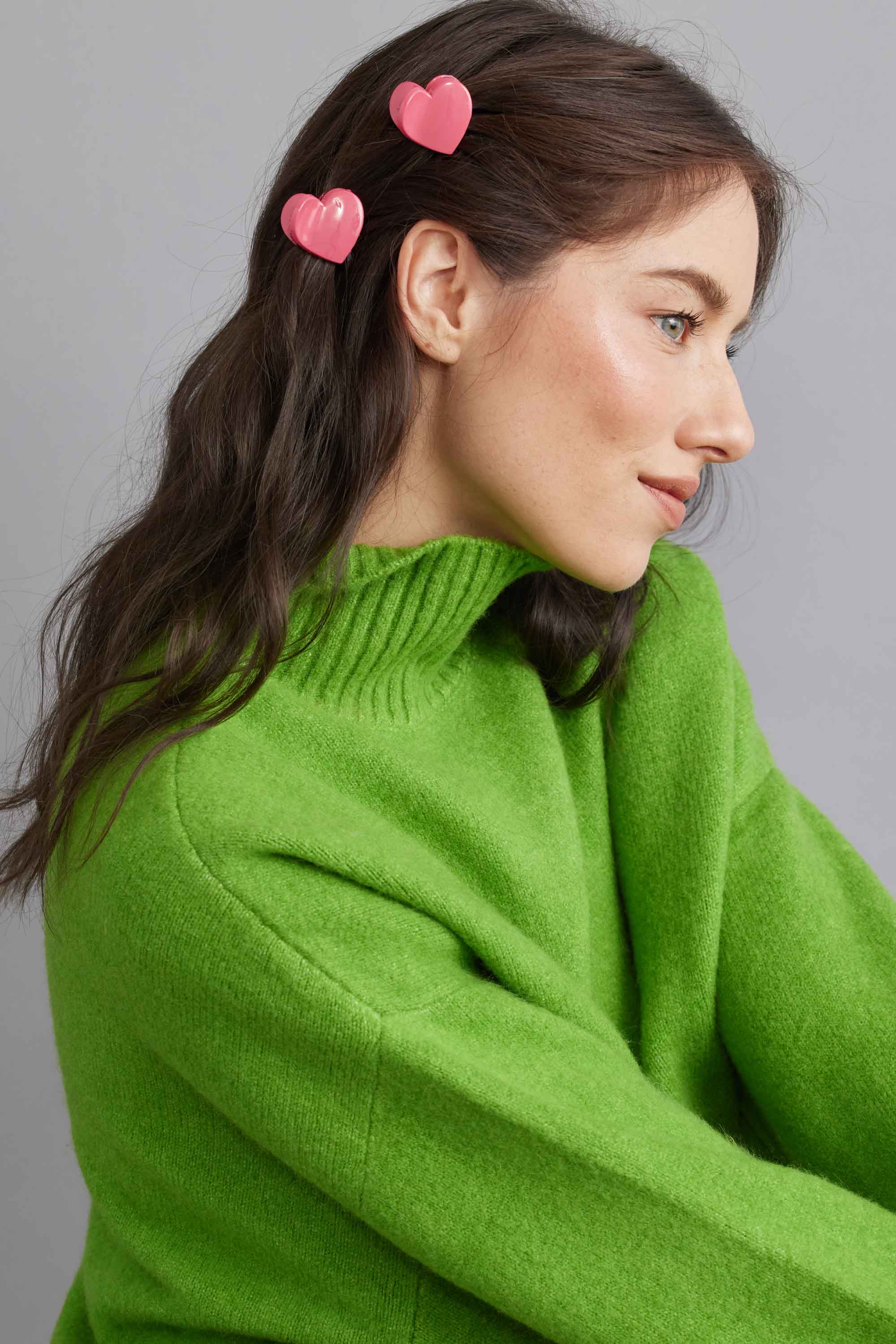 Tiepology - Wholesale Haarclip - Dames - Set glanzende haarclips met candy hearts2