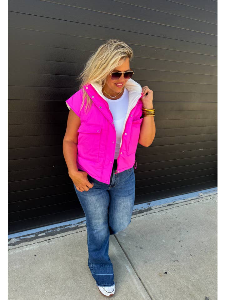 BLAKELEY - Wholesale Outerwear Vest - Women's - MADDOX REVERSIBLE PUFFER VEST23