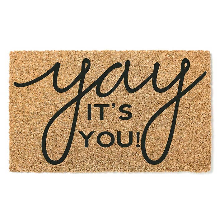 18x30 Coir Doormat Yay It's You for wholesale by Kindred Hearts