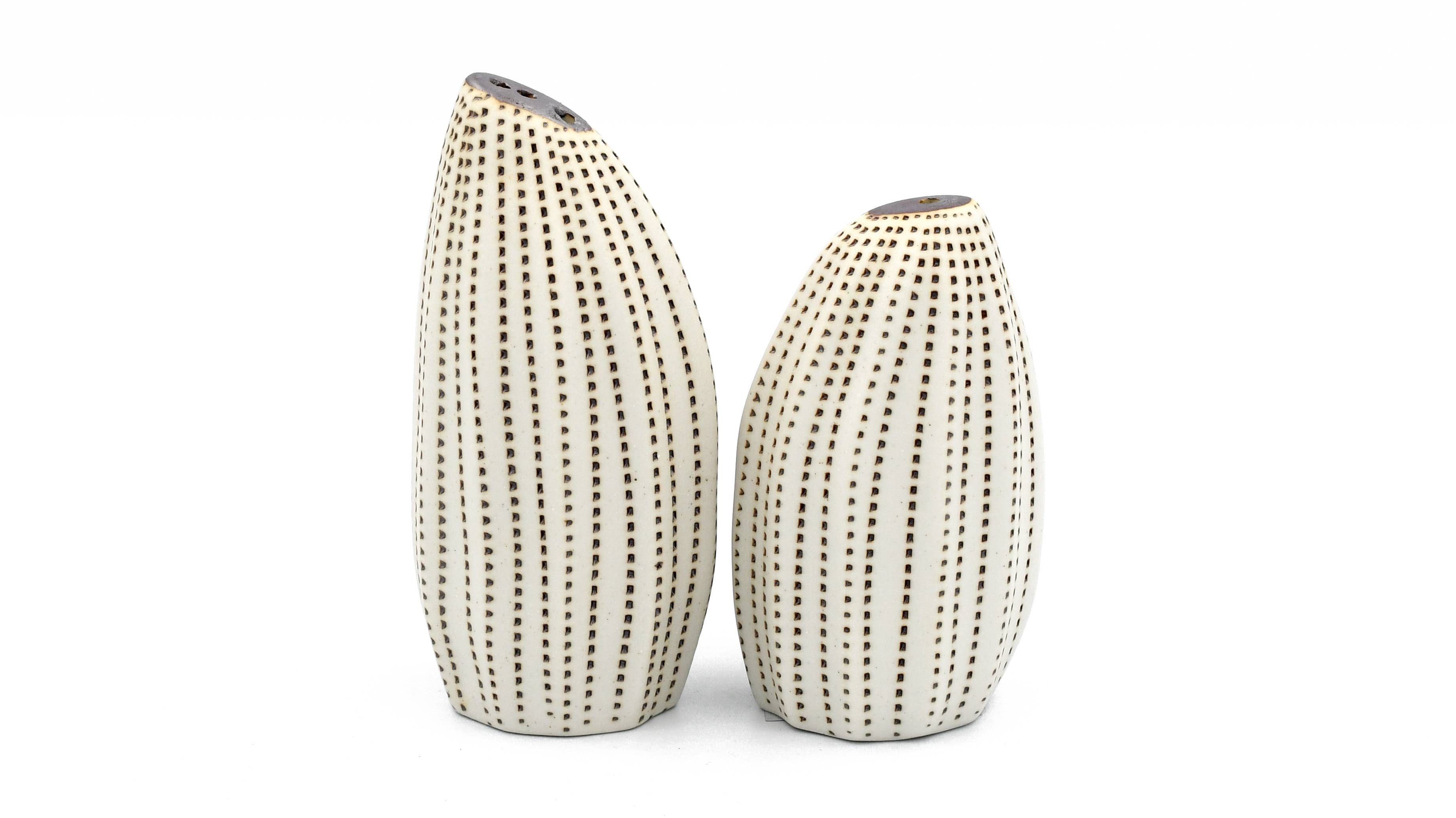 Art Floral Trading LLC - Venta al por mayor Juegos de salero y pimentero - Set artesanal SP069W23 de salero y pimentero de porcelana Seda2