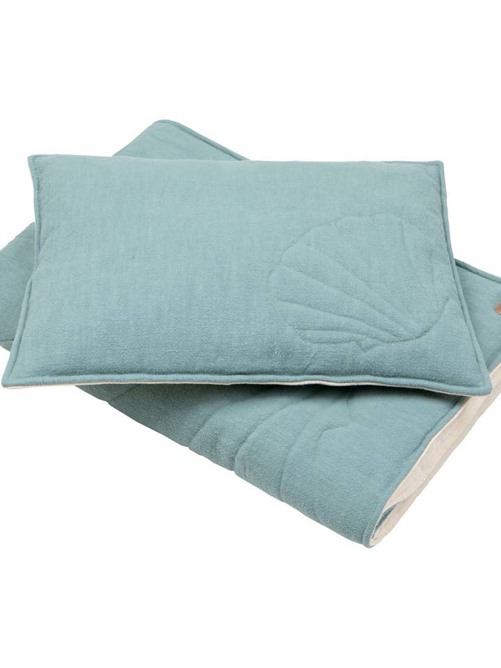 Linen shell child cover set "Eye of the sea" for wholesale by Moi Mili