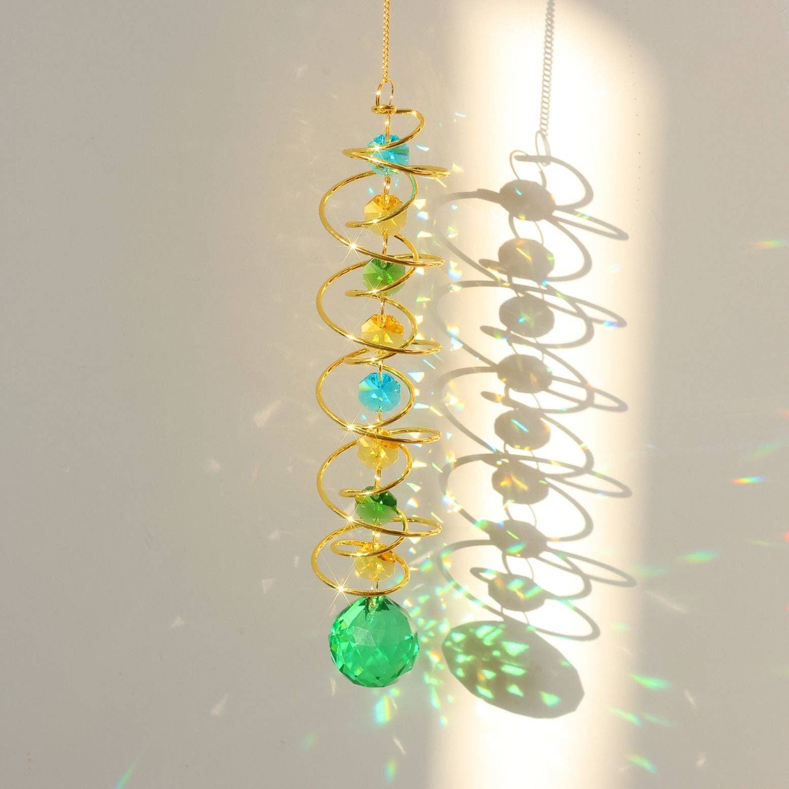 Dipped Shop - Wholesale Suncatcher - Rainbow Crystal Helical Suncatcher DP25D6913