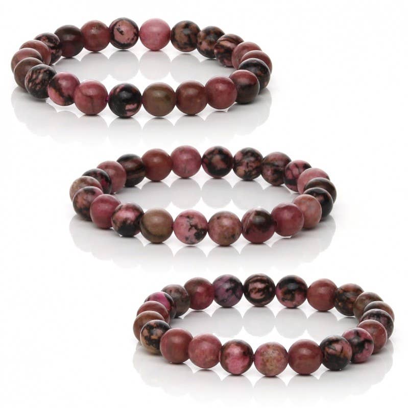 UniArt - Wholesale Manchet-armband - Elastische rhodoniet armband met 6 mm of 8 mm kralen3