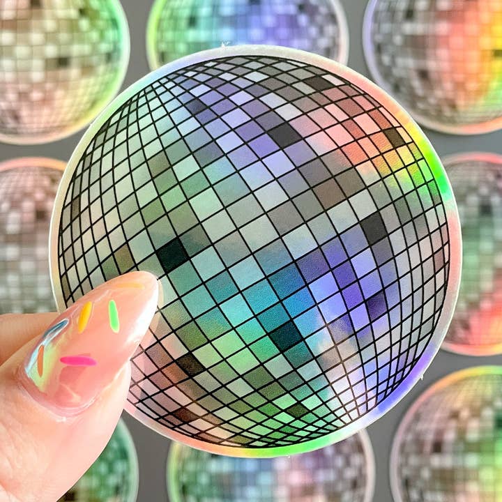 Disco Ball Holographic Sticker for wholesale by Stark + Stanley
