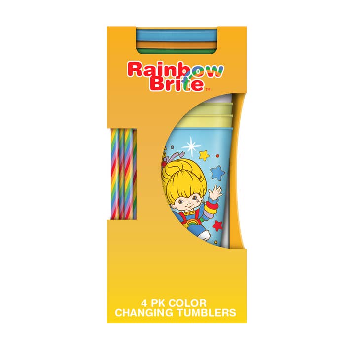 Silver Buffalo - Wholesale Drinking Glass/Cup - Rainbow Brite Color Kids 24oz 4pk Color Change Tumbler Set1