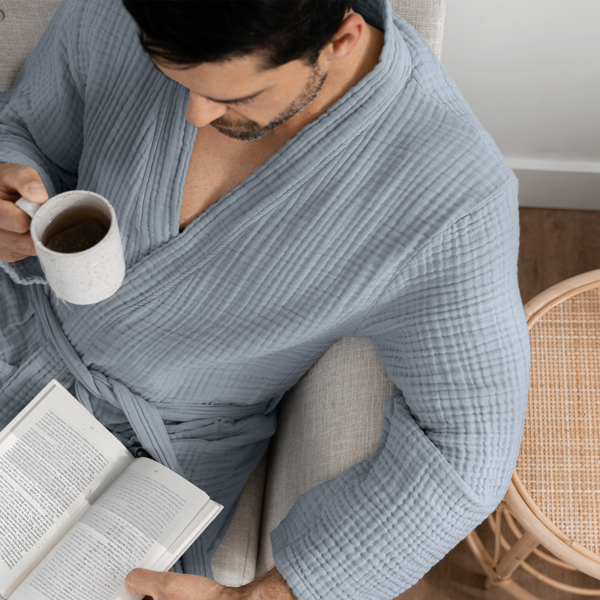 Comfy Cubs - Vente Peignoir – unisexe - Peignoir de bain en mousseline pour adulte - Peignoir doux 100 % coton par Comfy Cubs12