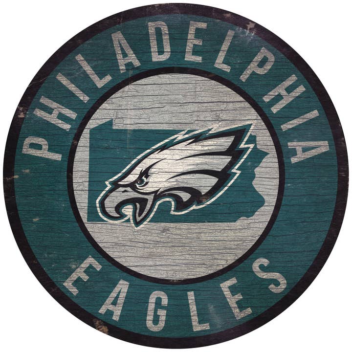 Philadelphia Eagles 12 in. Circle w/ State Sign for wholesale by Fan Creations