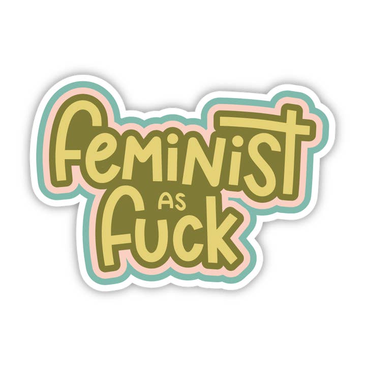 BULK DISCOUNTED 50 PACK | Feminist as Fuck Sticker for wholesale by Twentysome Design