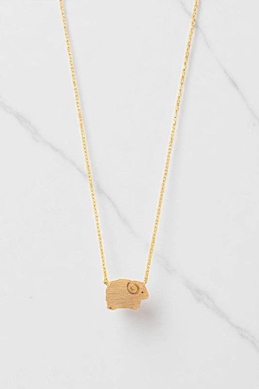 Andrea Bijoux - Wholesale Pendant/Charm Necklace - Ram Pendant Necklace0