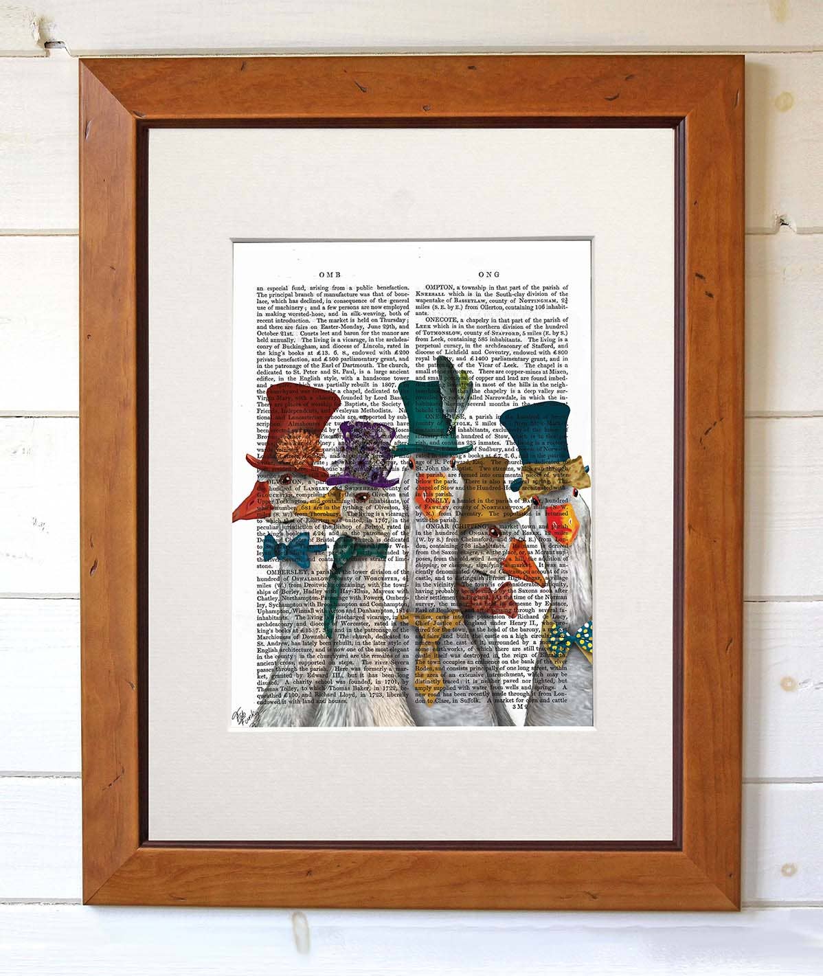 FabFunky Ltd - Wholesale Art Print - Gaggle of Geese, Book Print / Art Print / Wall Art2