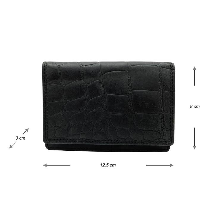 Arrigo - Wholesale Wallet - Women's - Leather Wallet ladies - Buffel Leather Croco Print Compact3