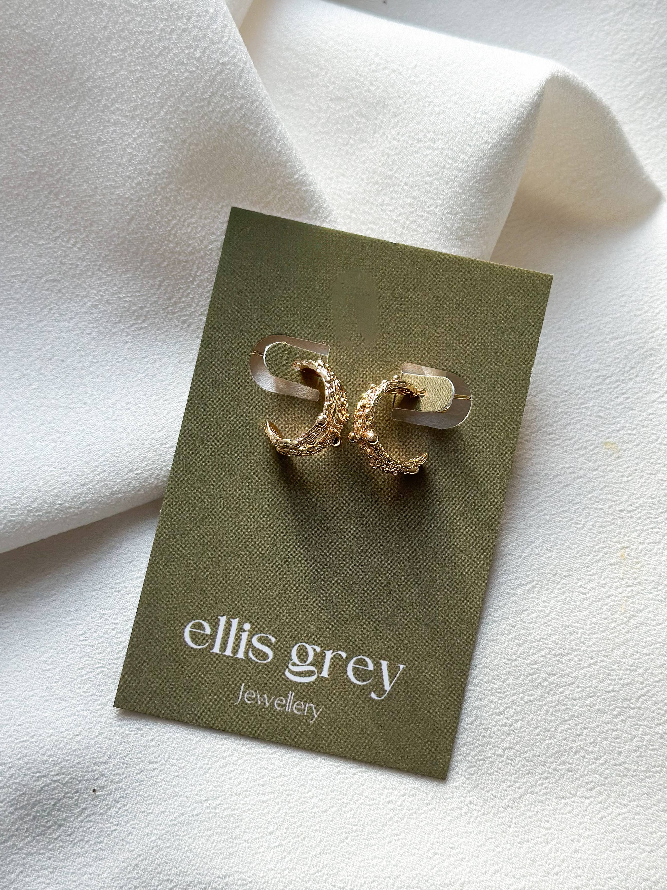 Ellis Grey Jewellery - Vendita all'ingrosso Orecchini a cerchio - Orecchini a doppio cerchio fuso in oro 18k1