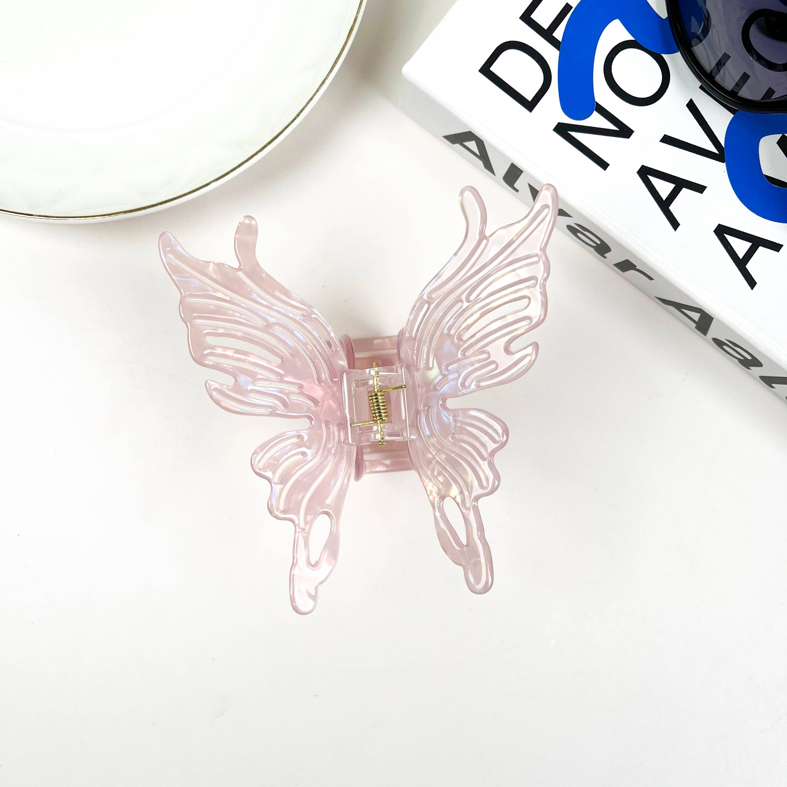 SoapElenGlen – wholesale Hårklämma - Dam – Enfärgad stor fjärilshårklämma Eleganta kloklämmor5