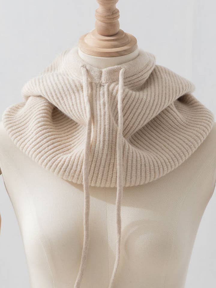 Drawstring Hooded Scarf One-Piece Hat & Scarf DPS1612 for wholesale by Dipped Shop