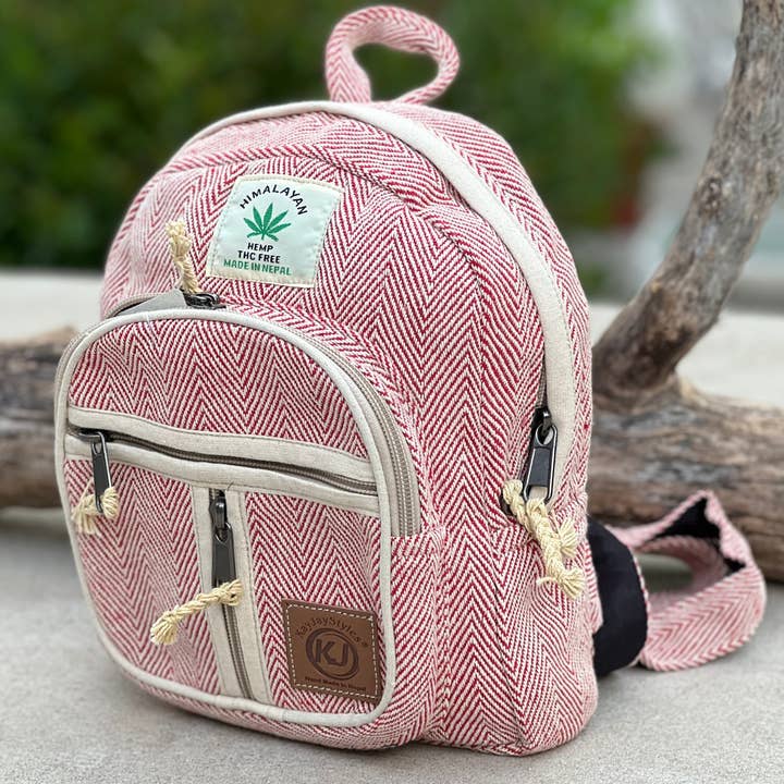 Lungta Imports - Wholesale Backpack - Women's - Handmade Lightweight Natural Hemp Himalayan Nepal Minipack (2