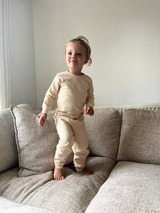 Ribbed Set | Vanilla for wholesale by Bellamie Kids
