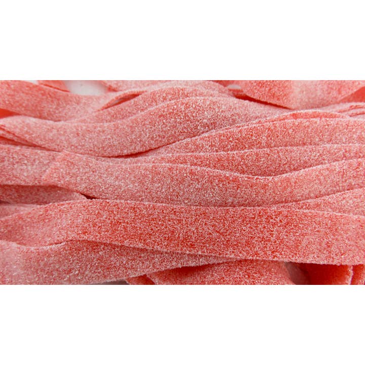 Grandpa Joe's Candy Shop - Wholesale Snack Bar - Sour Power Strawberry Candy Belts, 6.6lb Bulk Bag