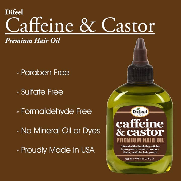 Difeel - Wholesale Hair Oil - Difeel Caffeine & Castor Fast Hair Growth Hair Oil 7.1 oz.