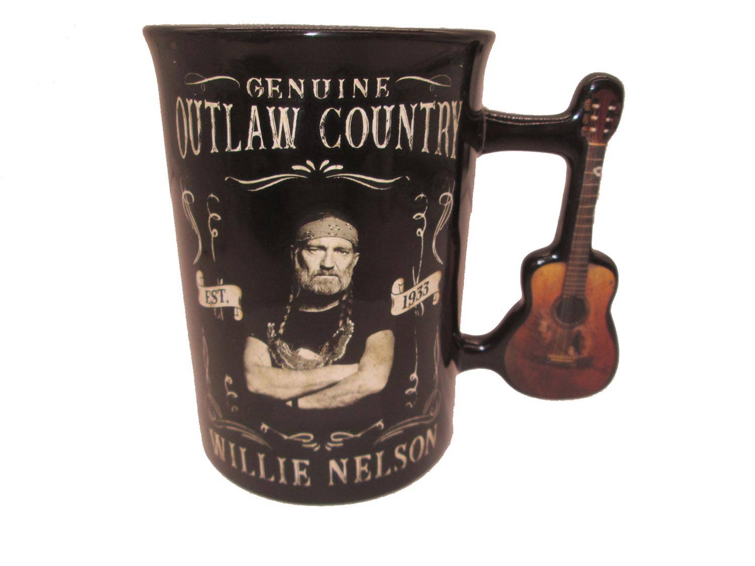 MID-SOUTH PRODUCTS - Wholesale Coffee Mug - Willie Nelson Mug - Outlaw Guitar Handle1